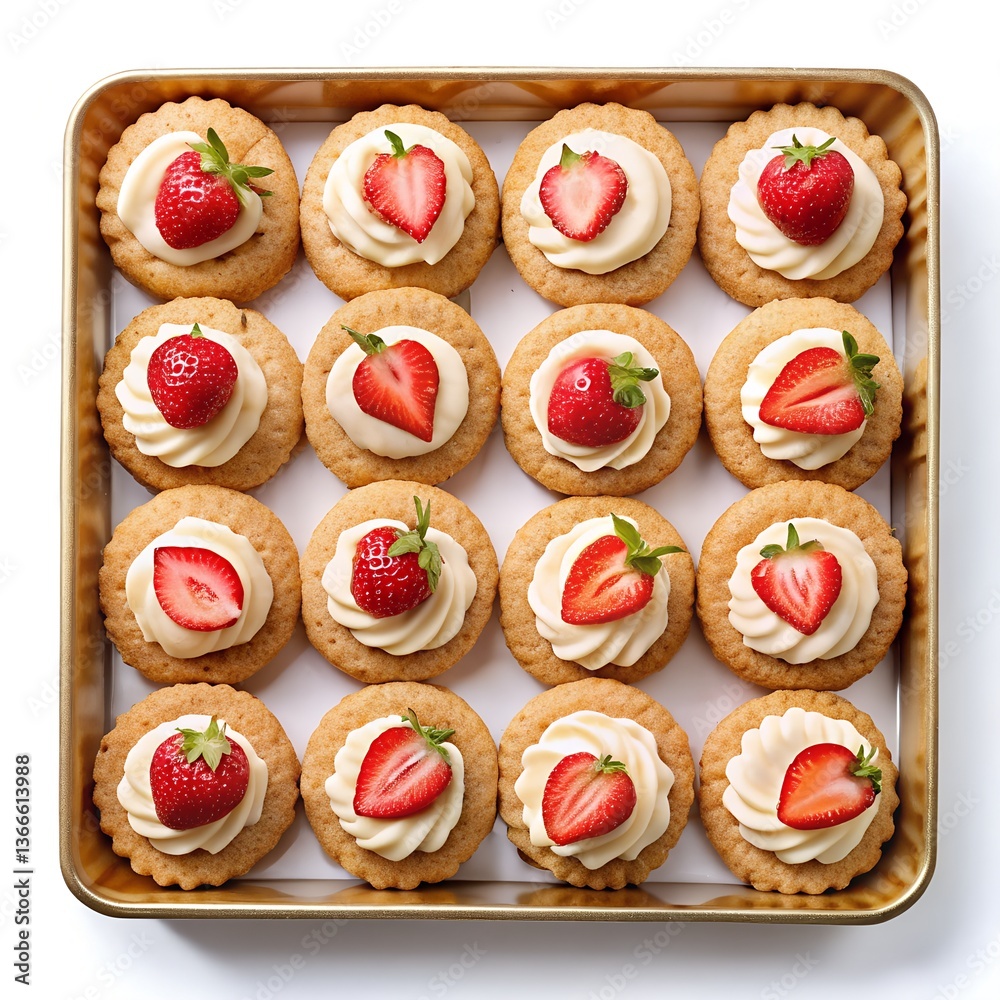 Strawberry cookies isolated on white background Strawberry cookies isolated on white background
