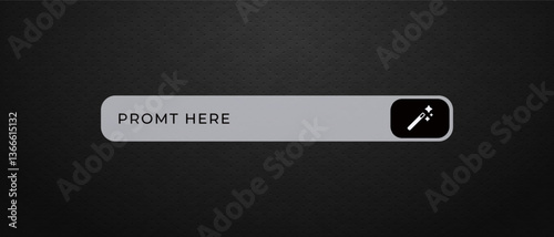 Ai bar displaying text prompt for intuitive user interaction in artificial intelligence systems.