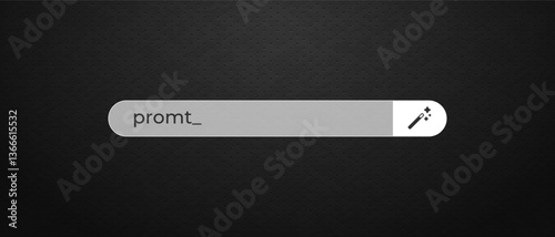 Ai interface input field with a pencil icon for creating and editing prompts efficiently.