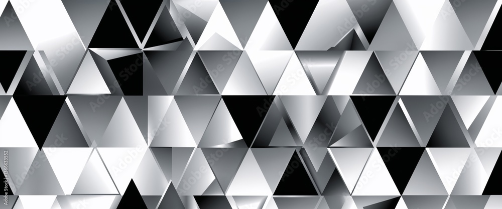 Fototapeta premium Platinum alloy triangles vector pattern abstract design illustration background