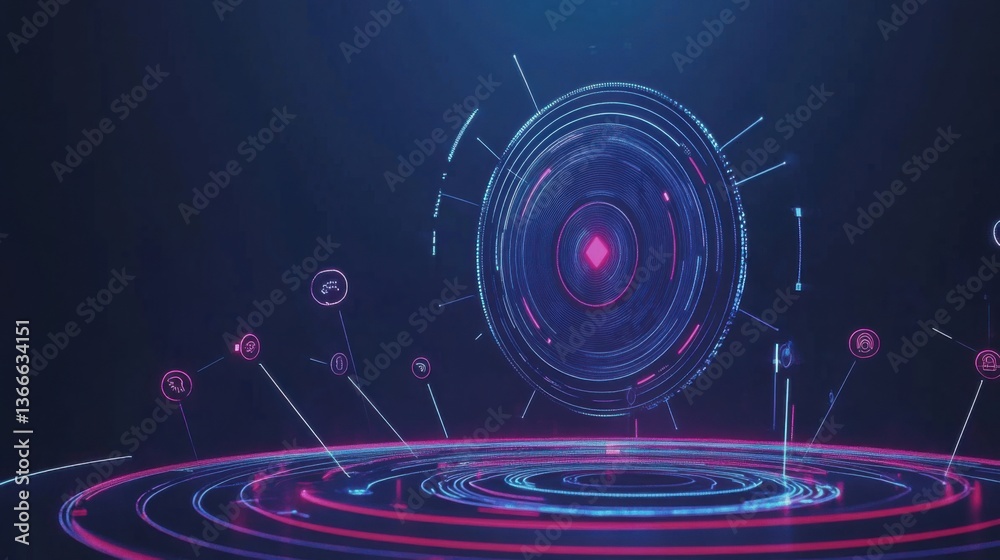 Obraz premium An AI powered system optimizing marketing strategies by analyzing customer data, AI-assisted campaign targeting, and real-time performance tracking for better return on investment