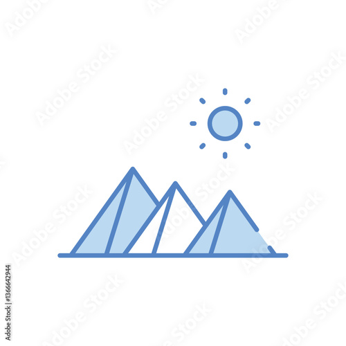 Pyramids vector icon stock illustration