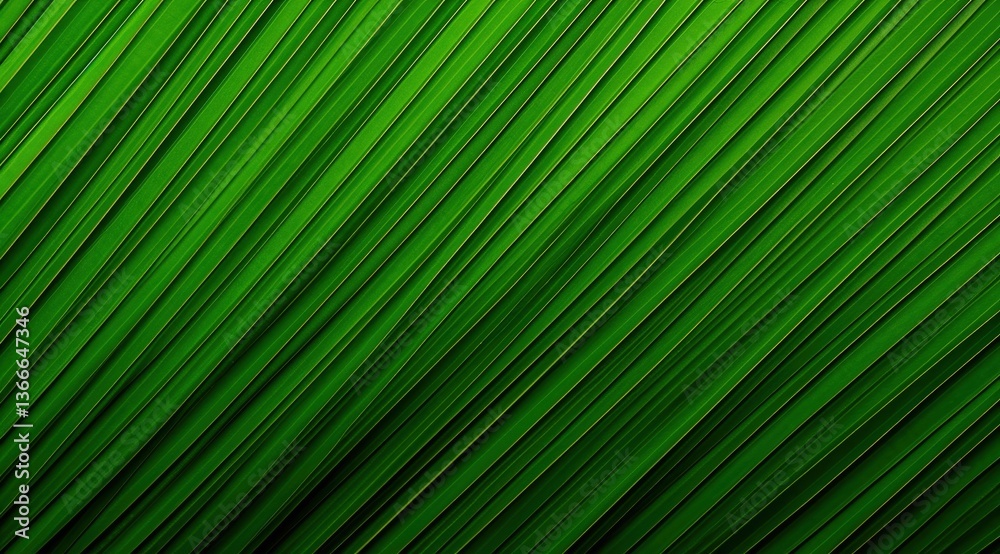 Palm leaves background close-up. Diagonal green lines. Use for posters, wallpapers, presentations Palm leaves background close-up. Diagonal green lines. Use for posters, wallpapers, presentations