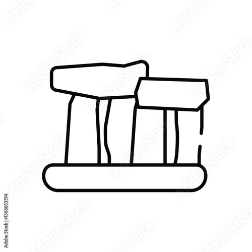Stonehenge vector icon stock illustration