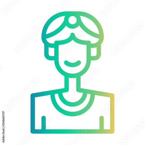 Indian people Line Gradient Icon