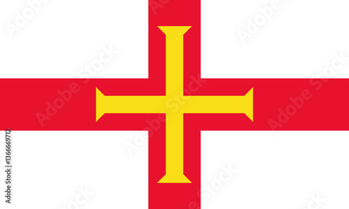 Flag of Guernsey displayed during a cultural event showcasing local traditions and heritage in a vibrant setting