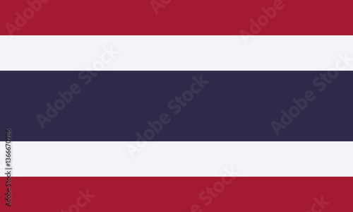 Free Download National flag of Thailand waving proudly against a clear blue sky in a sunny day with vibrant colors and symbolism - GFXLoad