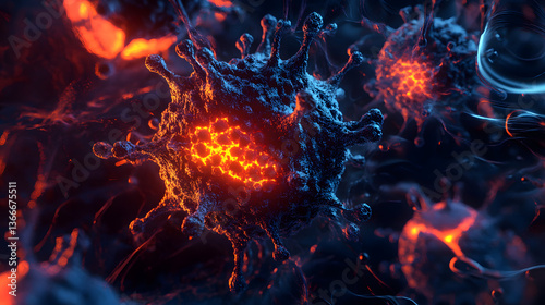 abstract representation of a deadly virus