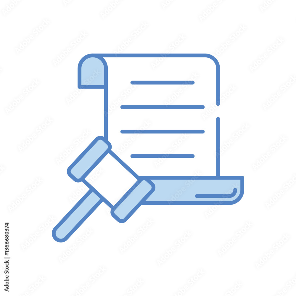 Legal Process vector icon stock illustration Legal Process vector icon stock illustration