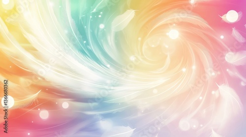 Abstract swirling pastel colors, light effects background, design element
