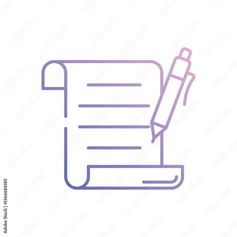 Legal Paper vector icon stock illustration Legal Paper vector icon stock illustration