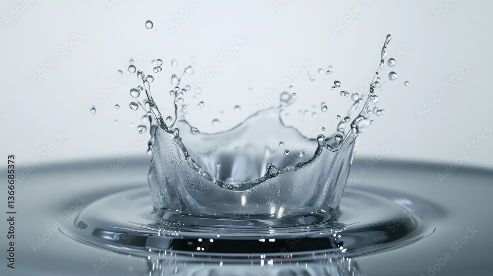 Water explosion effect caused by a falling droplet, super-dynamic and detailed.
Water explosion effect caused by a falling droplet, super-dynamic and detailed.