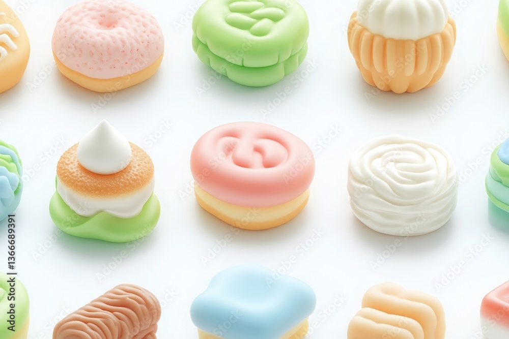 Colorful, Miniature Dessert Display Colorful, Miniature Dessert Display