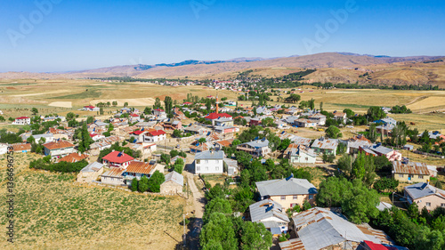 Quadro su tela Aerial view of Imranli district Sivas Turkey