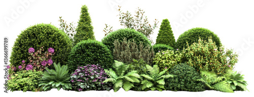 Obraz na płótnie PNG Garden nature plants shapes. w salonie
