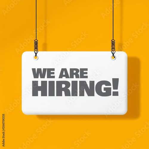 We are hiring a banner on our website advertising a job opening.