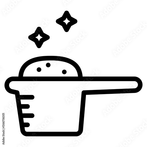 washing powder line icon