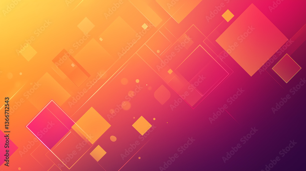 Fototapeta premium Abstract Geometric Background Warm Hues and Dynamic Shapes