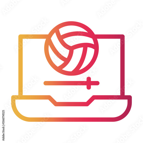 live streaming Line Gradient Icon