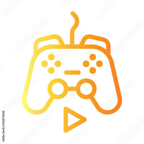 play Line Gradient Icon