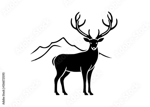Cute Cartoon Reindeer in Christmas Sweater – Vector Illustration, Clipart & Line Art, ute Christmas reindeer in a festive sweater – vector illustration, perfect for digital products & prints.