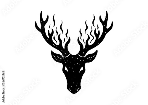 Cute Cartoon Reindeer in Christmas Sweater – Vector Illustration, Clipart & Line Art, ute Christmas reindeer in a festive sweater – vector illustration, perfect for digital products & prints.