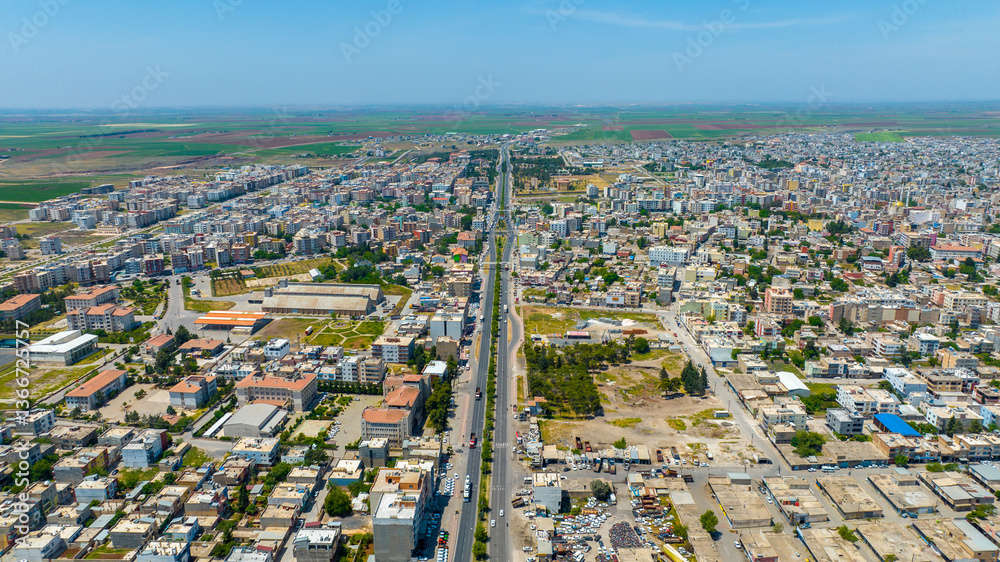 Fototapeta premium Aerial view of Viransehir district Sanliurfa Turkey