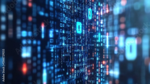 Wallpaper Mural A visual representation of AI-powered cybernetic algorithms optimizing code. Torontodigital.ca