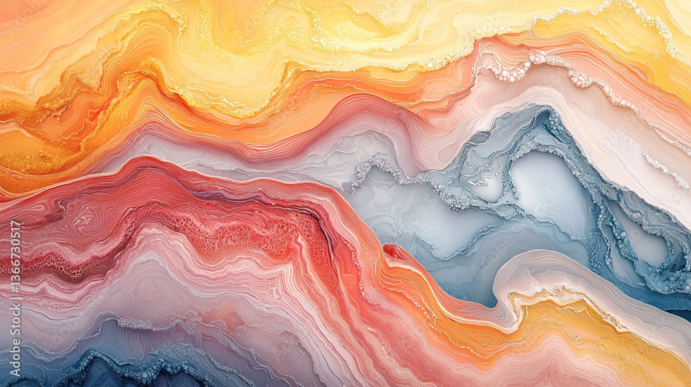 Abstract marble design, vibrant colors Abstract marble design, vibrant colors