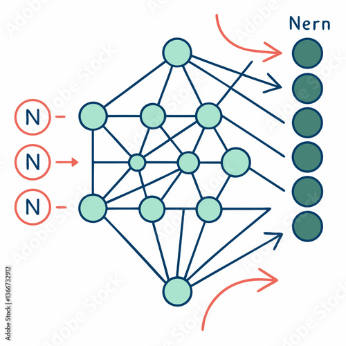 3d network of a molecule connection