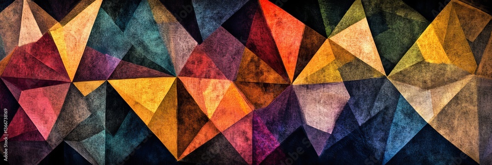 custom made wallpaper toronto digitalColorful geometric abstract pattern textured triangles