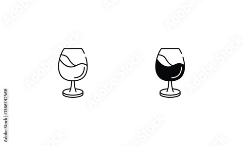 Wine icons set vector stock illustration