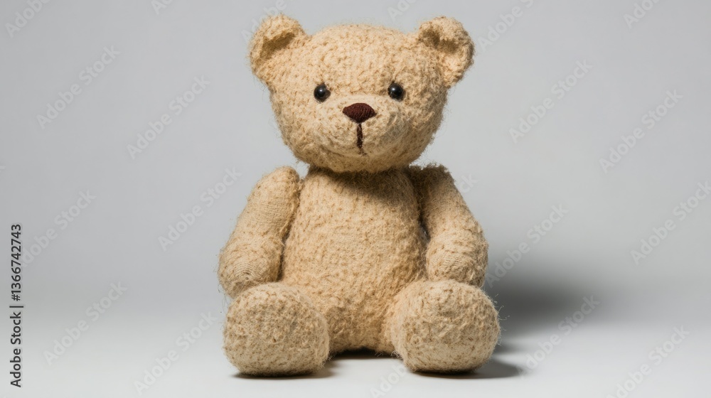 Obraz premium Well-loved teddy bear, a childhood friend.