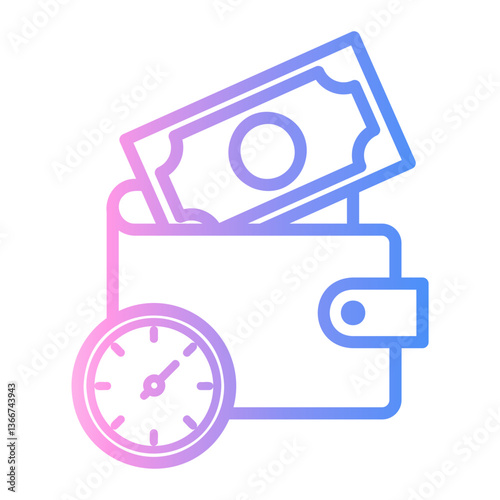 pay later Line Gradient Icon