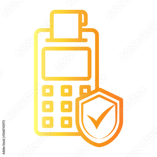 pos terminal Line Gradient Icon