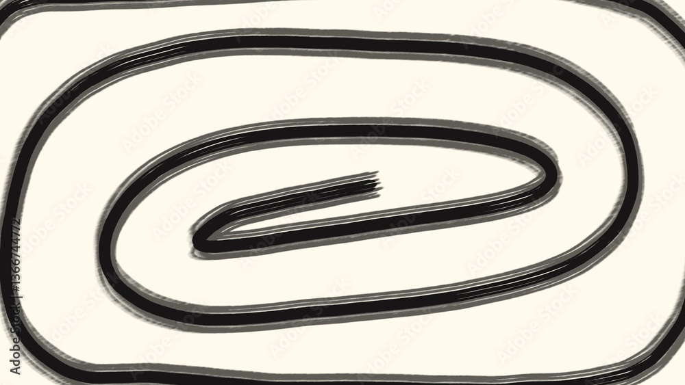Abstract black curves and straight lines on white background. Наnd drawn Abstract black curves and straight lines on white background. Наnd drawn