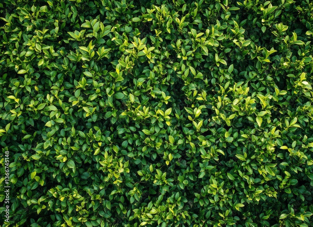 Dense Green Foliage Hedge Texture Background with Natural Leaf Pattern Dense Green Foliage Hedge Texture Background with Natural Leaf Pattern