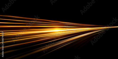 yellow gradient speed light motion blur effect on black background,blank gold speed glowing lines for design banner poster wallpaper with copy space