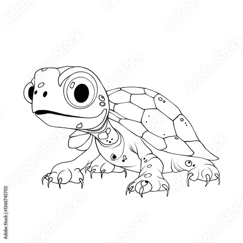 vector illustration of a turtle