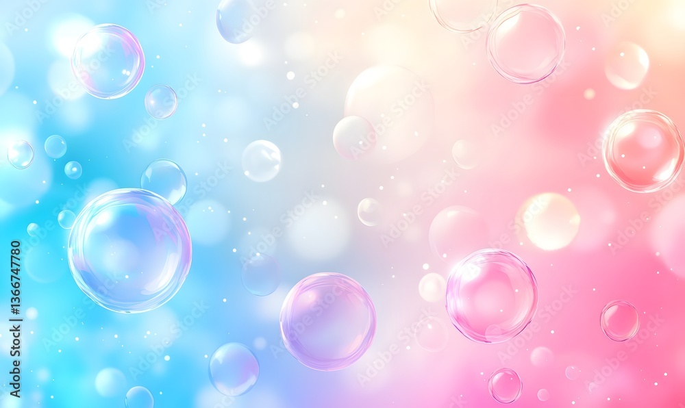 Abstract background soft pastel spheres bubble,generation AI Abstract background soft pastel spheres bubble,generation AI