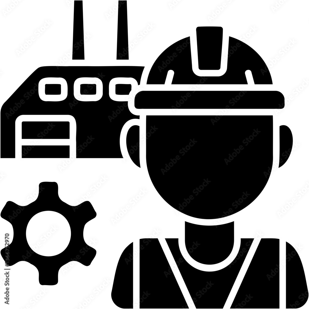 Obraz premium Industry Worker Icon