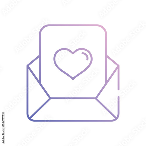Love Letter vector icon stock illustration