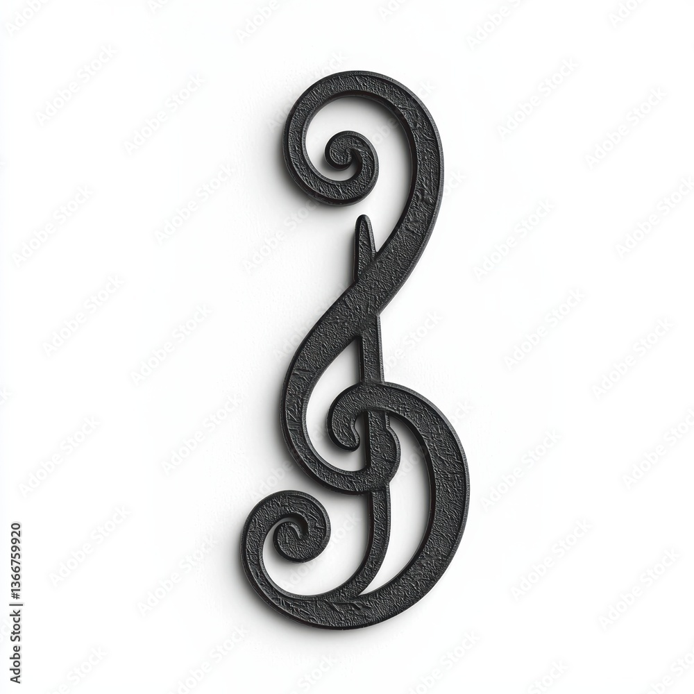 Fototapeta premium A stylized symbol for musical key changes