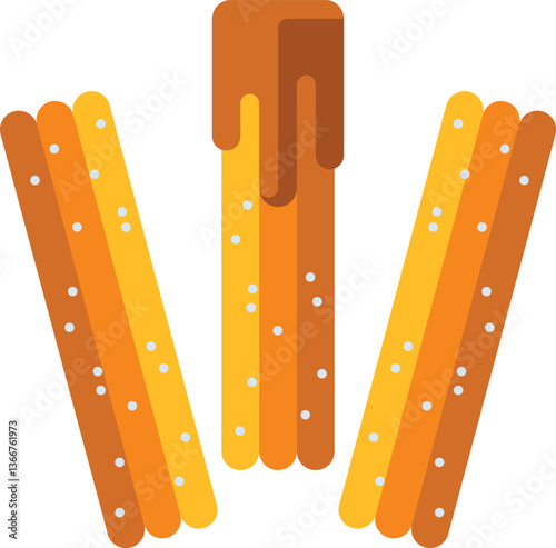 churros Illustration on a white background.