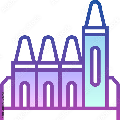 crayons Illustration on a white background.