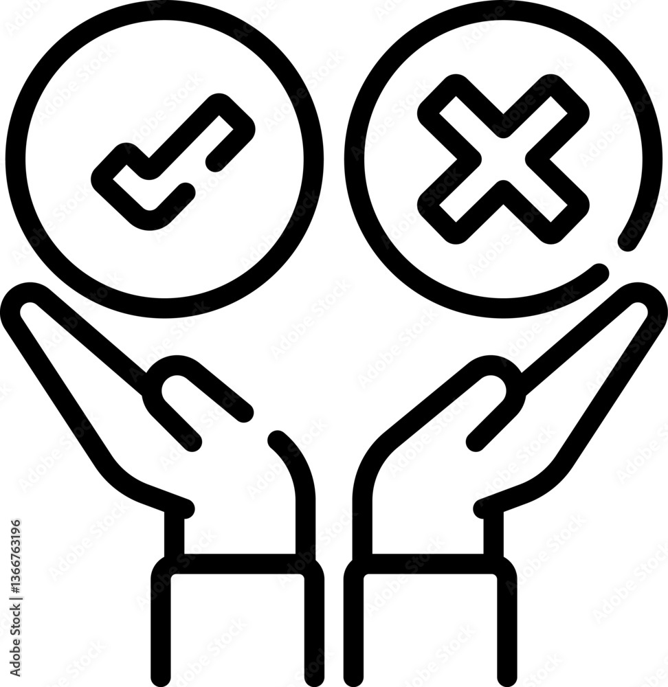 Obraz premium decision making Illustration on a white background.