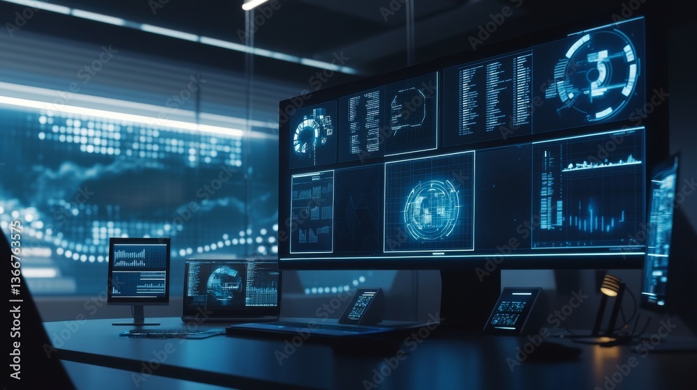 A digital asset manager creating AI powered tools for decentralized crypto asset valuation, futuristic finance center with real-time asset data, High-tech style A digital asset manager creating AI powered tools for decentralized crypto asset valuation, futuristic finance center with real-time asset data, High-tech style