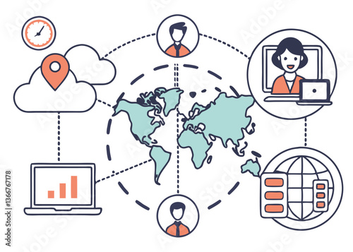 Modern business vector illustration for marketing use
