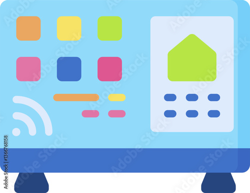 smart tv Illustration on a white background.