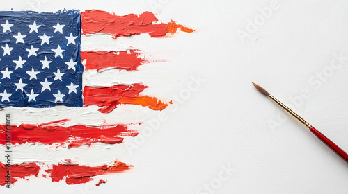 American flag in creation: ...